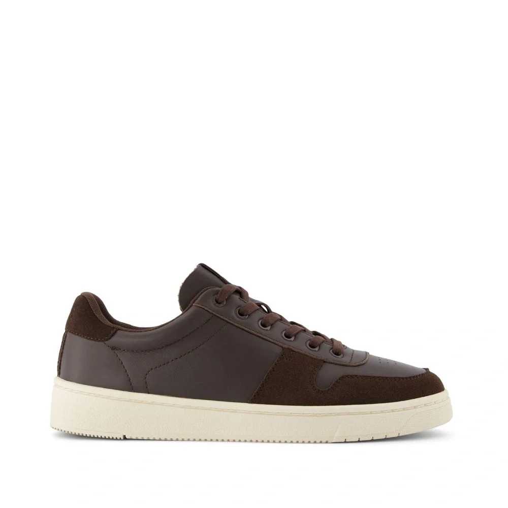 NWOB TOMS TRVL LITE Court Sneaker brown leather men size US 14